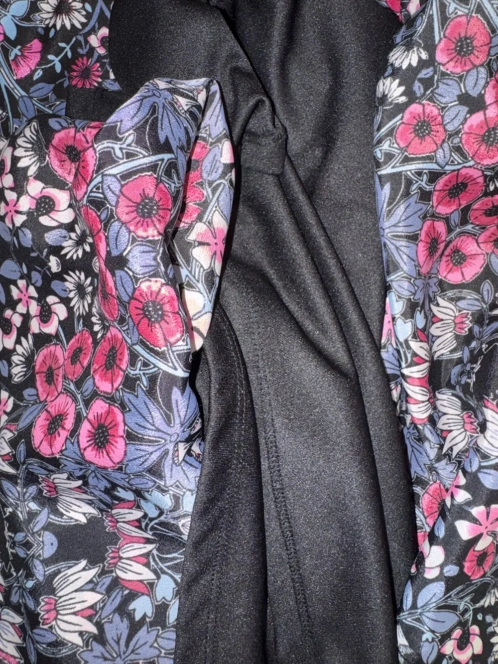 JULIA JORDAN Floral Ruffle Neck Puff Short Sleeve Midi Dress Multicolor Sz 6